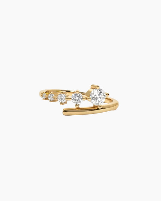 Diamond Bypass Ring